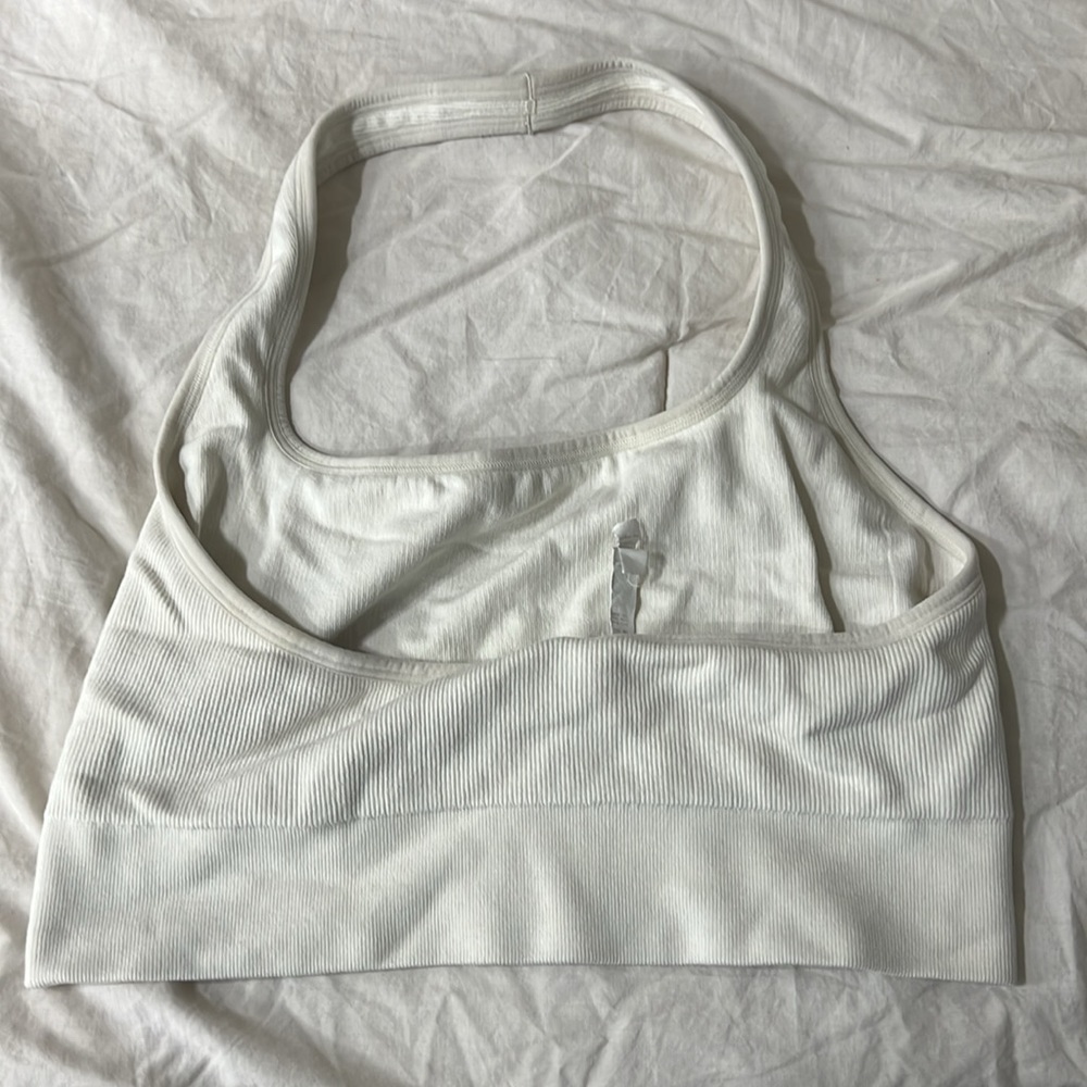 Fabletics Cloud Seamless Ribbed Halter Bralette O… - image 3